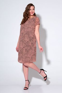 Платье Liona Style 649 розовый/принт