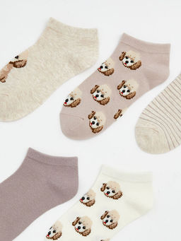 Desenli Kad?n Patik ?orap 5li