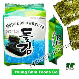 Блок (12 уп. по 6,5 г) Морская капуста (ким) жареная Морской друг, Корея, 6,5 г х 12 шт. Акция