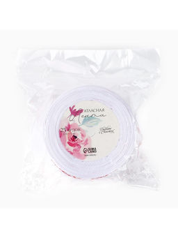 Лента атласная «С Днём рождения!», белая, 4 см × 25 ярдов (22.5 м)