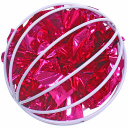 Цена за 6 шт. Игрушка - мячик для кошек "ИГРУЛИК", шуршалка, цвет розовый, d - 6см