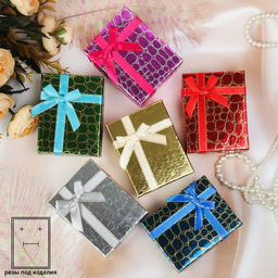 Цена за 6 шт. Коробочка подарочная под серьги/кулон/кольцо Рептилия, 7x9 (размер полезной части 6,2х8,4см), цвет МИКС - Simaland фото 2