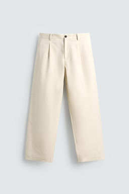 PANTAL?N STRAIGHT FIT PLIEGUES LIMITED EDITION / Blanco roto - Zara фото 6