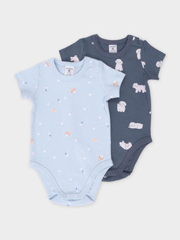 К 6073-2уп/голубой Н102,синий Н052.3 набор полукомбинезон (боди) яс