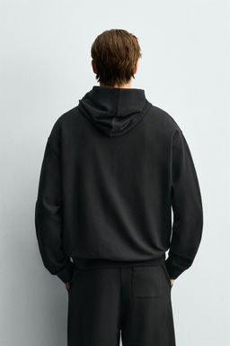 SUDADERA CAPUCHA SOFT / Negro - Zara фото 3
