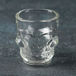 Цена за 6 шт. Стопка «Череп. Хэллоуин», 50 мл, стекло, прозрачная