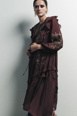 COMBINED GEORGETTE SEQUIN TOP - Zara фото 5