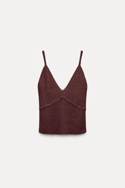 KNIT V-NECK TOP - Zara фото 6