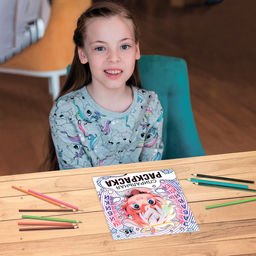 Спиральная раскраска Забавные чибики, 20 стр., Аниме - Буква-ленд фото 3