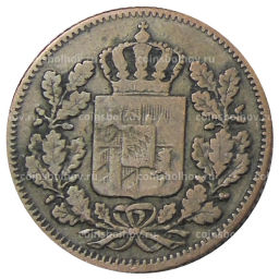 1/2 крейцера 1854 года Германские государства  Бавария