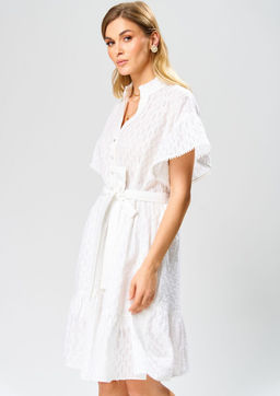 Платье LAIKONY 123 молочный, шитье с полоской  фото 2