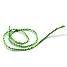 Шнурок без замка "витая нить" цв.зеленый