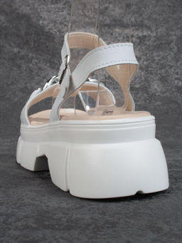 08-PED129-1 WHITE Босоножки женские (натуральная кожа)