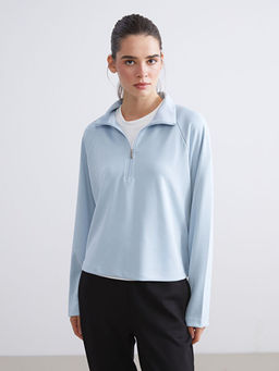 Dik Yaka Oversize Kad?n Sweatshirt