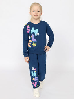 CRB wear/CSKG 90238-41-395 Комплект для девочки (джемпер, брюки),темно-синий/Ex.Cherubino фото 3