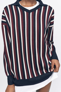 STRIPED POLO NECK JUMPER - Zara фото 2