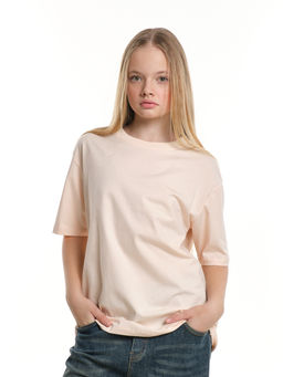 Футболка однотонная база 22-1405 персиковый