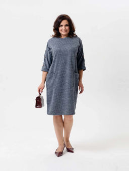 Платье женское, цвет Серо - голубой