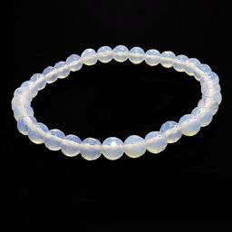 Браслет из камня с огранкой Лунный камень привлекает энергии удачи и счастья 6мм