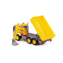 Сити, автомобиль бортовой с манипулятором инерционный (со светом и звуком) (жёлтый) (в коробке) - Полесье фото 4