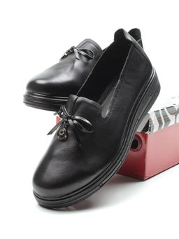 03-5071 BLACK Полуботинки женские (натуральная кожа)