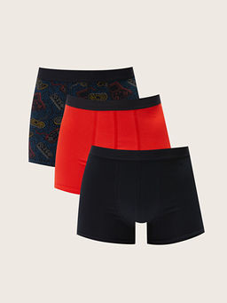 Standart Kal?p Pamuklu Esnek Erkek Boxer 3l?