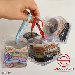 Набор эластичных резинок для волос с бантами 5шт