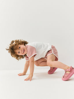 Комплект футболка и шорты Пудра из рифленой ткани 0+ - Bungly фото 2