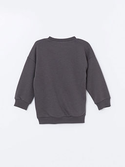 Bisiklet Yaka Bask?l? Erkek Bebek Sweatshirt - Waikiki фото 3