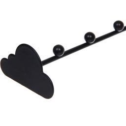 Цена за 4 шт. Вешалка металлическая надверная "ФАРГО", цвет черный, 27*6.1*3.6см (лейбл)