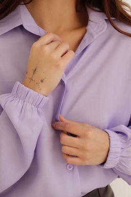 Рубашка базовая летучая мышь со спущенной линией плеча - Martichelli фото 17