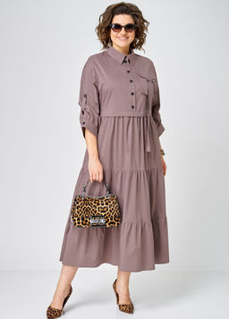 Платье EVA GRANT 7176 молочный шоколад