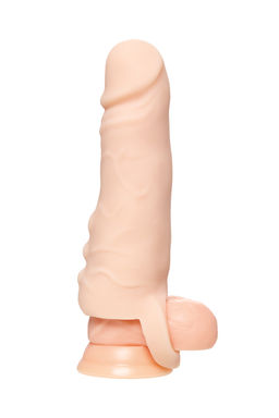 Насадка ToyFa XLover Increase+ для увеличения размера, реалистичная, с кольцом, TPR, телесный 16 см  фото 3