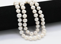 Бусы из жемчуга шарик 8-10мм белый, 60см - Радуга камня фото 2