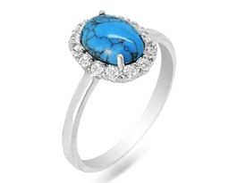 Кольцо из серебра бирюза пресс., СПН4151