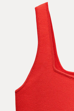 PLAIN KNIT CROP TOP - Zara фото 10