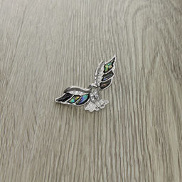 Брошь "Орел" со вставкой из гелиотиса