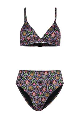 TRENDYOLMILLA Cicek Desenli Ucgen Yuksek Bel High Leg Hipster Bikini Tak?m? TBESS22BT0016  фото 18