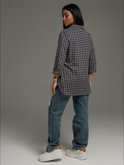 Жанетта туника женская (полоса синий) - Lovetex фото 127