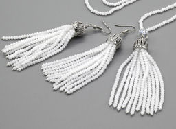 Сотуар, Серьги "Кисточки" из циркона 3мм цв.белый, 78см