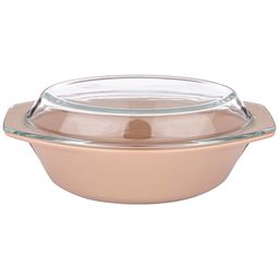 ФОРМА ДЛЯ ЗАПЕКАНИЯ СО СТЕКЛЯННОЙ ЖАРОПРОЧНОЙ КРЫШКОЙ AGNESS 35,5*21,3*13,4СМ 2,5Л КАПУЧИНО