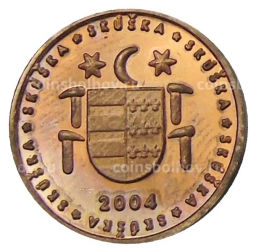 1 евроцент 2004 года Словакия (Ceros,Проба,Unusual)