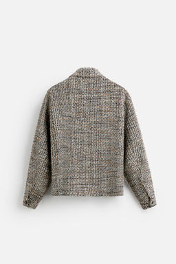 TEXTURED ZIP-UP OVERSHIRT - Zara фото 8