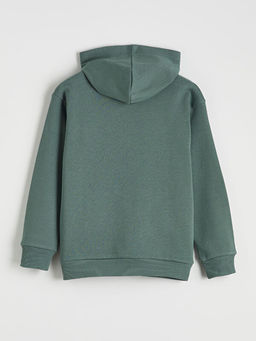 Kap??onlu Minecraft Bask?l? Erkek ?ocuk Kal?n Sweatshirt