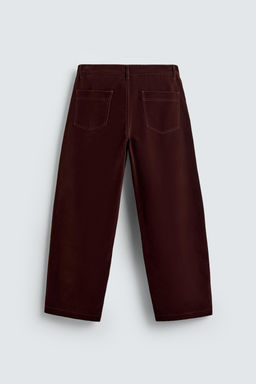 FLOCKED WIDE-LEG TROUSERS - Zara фото 8