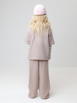 КР 400842/кофейный меланж к575 брюки для дев - Crockid фото 3