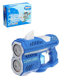 Генератор мыльных пузырей «Двойной бластер», световые эффекты, работает от батарейки