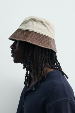 SOMBRERO BUCKET LAVADO BORDADO CONTRASTE / Crudo - Zara фото 2