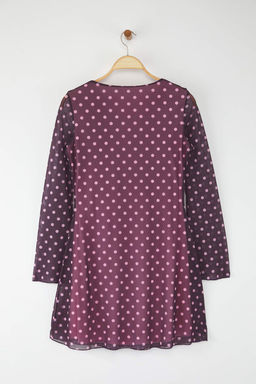 Teen Murdum Puantiye Bask?l? Tul Bodycon K?sa / Mini Astarl? Esnek Orme Elbise TWOAW26EL00138 - Trendyolmilla фото 6