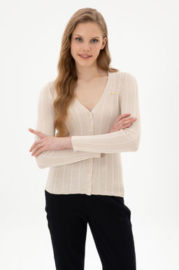 Kad_n Krem Basic Triko H_rka Sepette S_rpriz _ndirim - U.s. polo assn фото 3